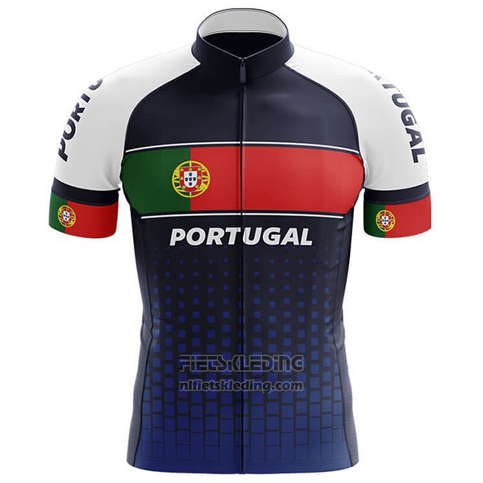 2020 Fietskleding Kampioen Portugal Blauw Groen Rood Korte Mouwen en Koersbroek